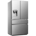 Hisense RF 728 N 4 SASE French-Door-Kühlschrank, freistehend, inoxfarben, NoFrost, Breite 91.4 cm, Energieklasse E