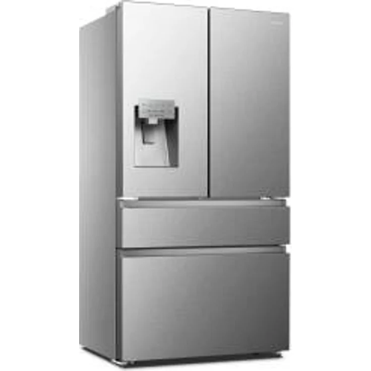 Hisense RF 728 N 4 SASE French-Door-Kühlschrank, freistehend, inoxfarben, NoFrost, Breite 91.4 cm, Energieklasse E – Bild 1