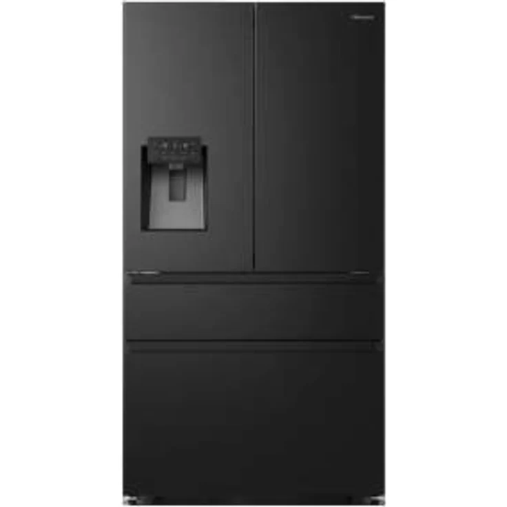 Hisense RF 728 N 4 SBFE French-Door-Kühlschrank, freistehend, schwarz, NoFrost, Breite 91.4 cm, Energieklasse E – Bild 1