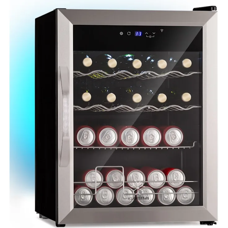 Klarstein Coachella 60 Getränkekühlschrank, freistehend, silber, WiFi-Funktion, Energieklasse F - Preisvergleich