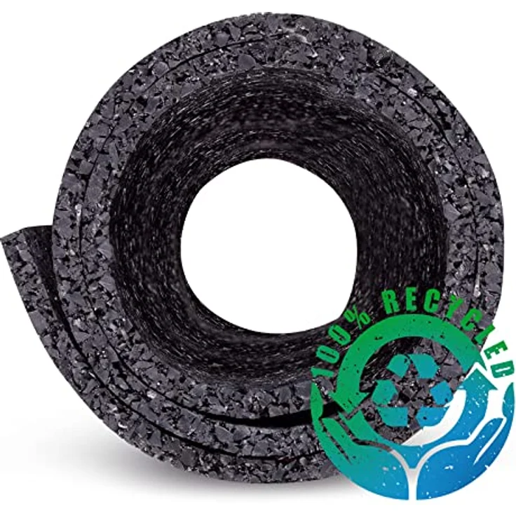 casa pura Waschmaschinen Unterlage 5mm, Antivibrationsmatte 62,5x500cm, rutschhemmende Gummimatte, feuchtraumgeeignet, schwarz mit Farbpigmenten – Bild 3