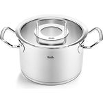 Fissler Original-Profi Collection / Edelstahl-Kochtopf (Ø 20 cm, 3,9L) Töpfe inkl. Glas-Deckel – Induktion