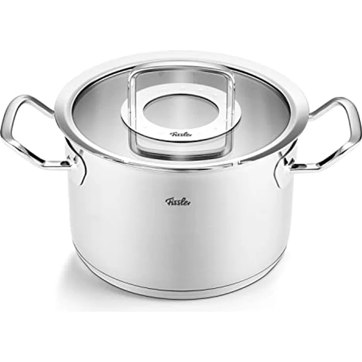 Fissler Original-Profi Collection / Edelstahl-Kochtopf (Ø 20 cm, 3,9L) Töpfe inkl. Glas-Deckel – Induktion – Bild 1