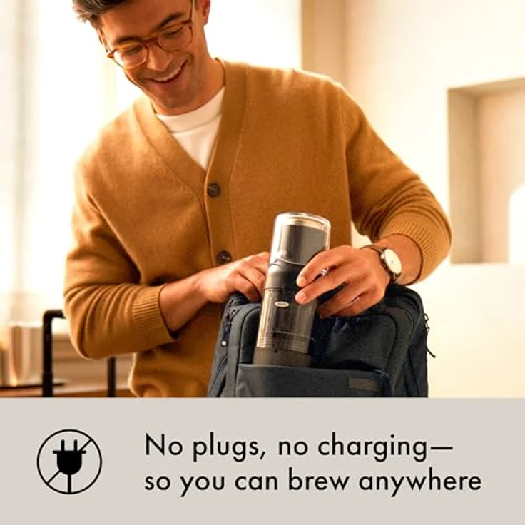 OXO Good Grips Rapid Brew Kaffeebereiter, Heiß in 2 Minuten, Cold Brew in 5 Minuten, ohne Strom, Edelstahlfilter, kompakt und leicht – Bild 5