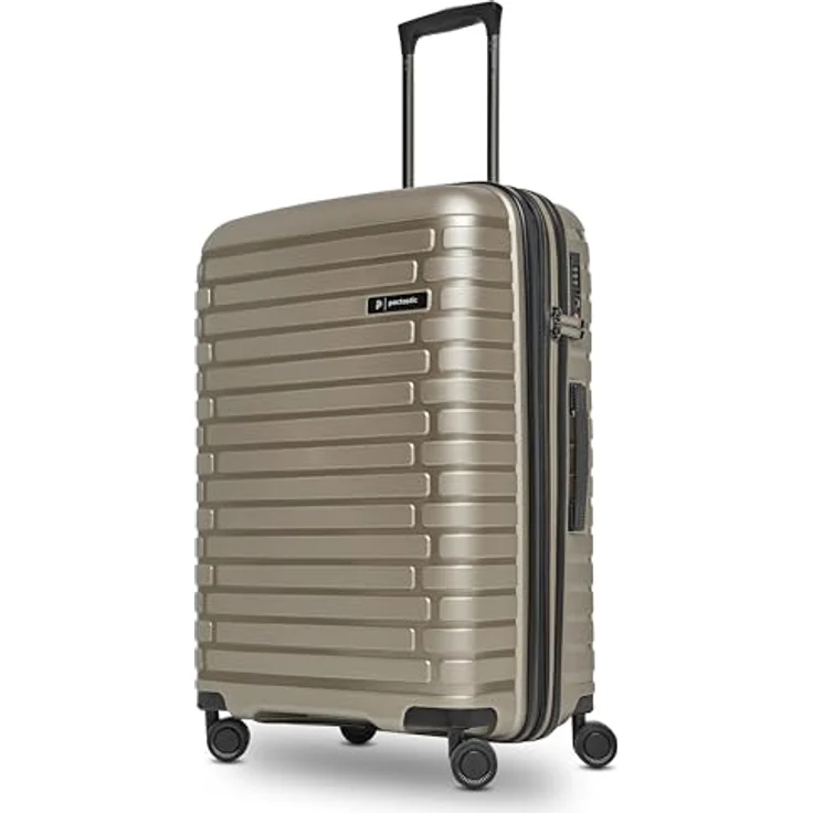 Pactastic Hartschalen Check-in Koffer | Mittelgroßer Trolley 45 x 25 x 66 cm von 67 auf 75 Liter erweiterbar | aus hochwertigem Polypropylen | 4 Doppelrollen & TSA-Schloss (Collection 04) – Bild 1
