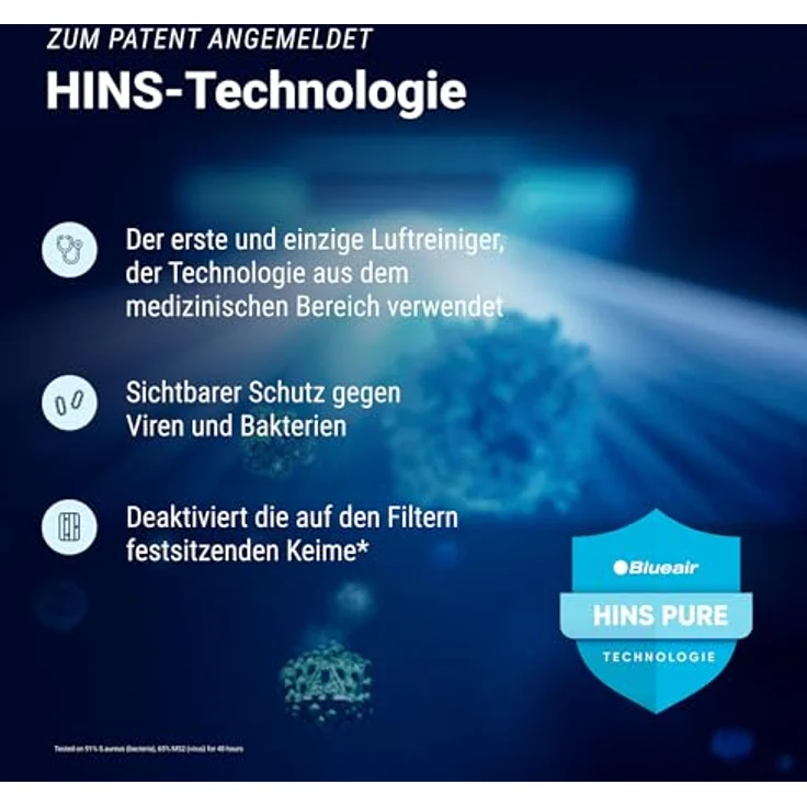 Blueair Classic Pro CP7i, Premium Luftreiniger für große Räume, Allergene, Viren und Bakterien, HEPASilent-Doppelfiltertechnologie – Bild 4