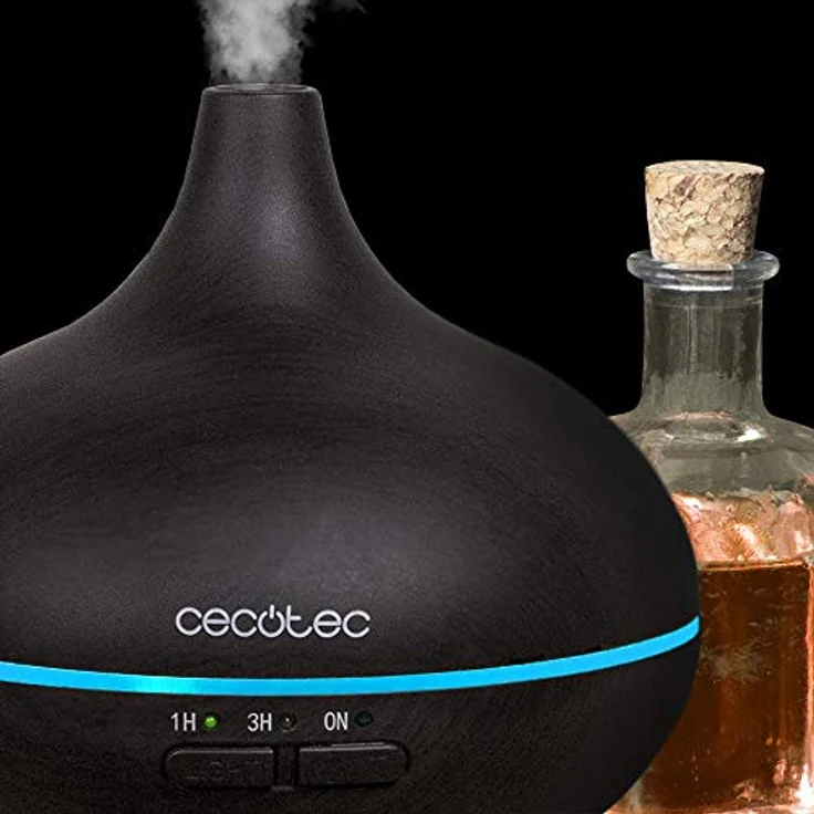Cecotec Ultraschall- Luftbefeuchter Pure Aroma - 150-300 ml, mit Timer, 7 LED Farben, Funktion Aromatherapie, Ultra leise. (150 ml, Yin) – Bild 3
