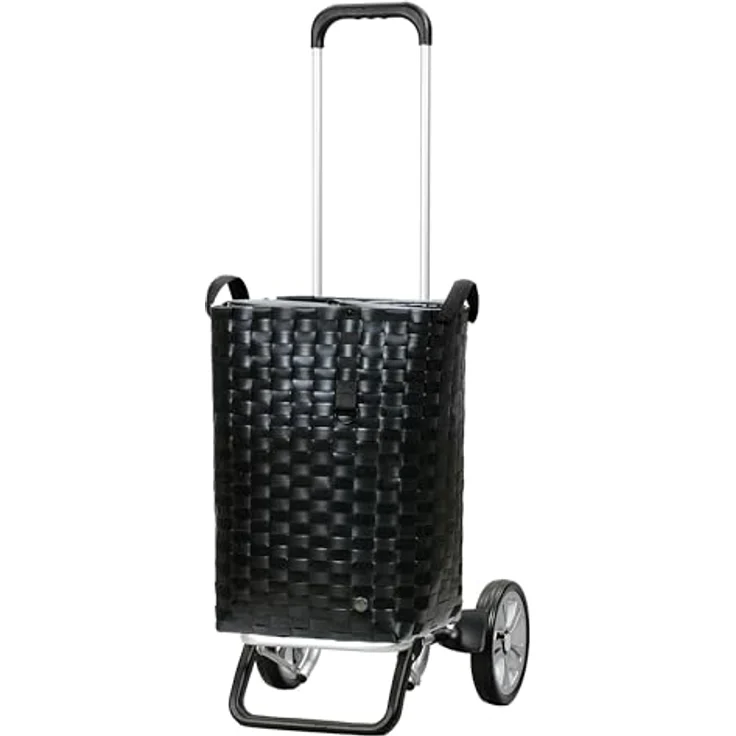 Andersen Shopper Alu Star Shopper Silja, Einkaufstrolley 65 cm, schwarz, 100% Polyester, kompakt und robust – Bild 1