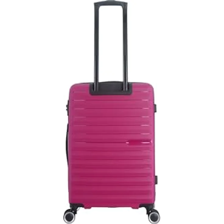SAXOLINE Reisekoffer Fiesta M, fuchsia, 65,5 x 42 x 26 cm, 72 l, 3,4 kg, robuste Hülle, 360-Grad-Schwenkräder, verstellbarer Teleskopgriff – Bild 4