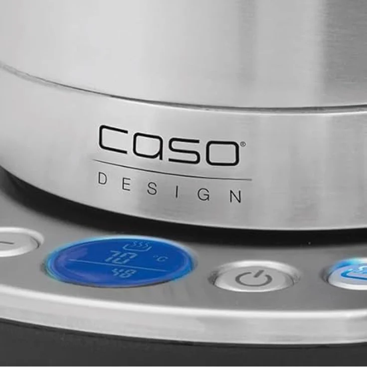 CASO WK2200, Edelstahl Wasserkocher mit Temperatureinstellung, 1.7 Liter, in 10°C Schritten von 40°C-100°C, Warmhaltefunktion – Bild 4