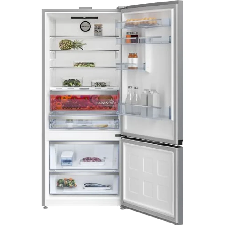 Beko B7RCNE595ZXPW freistehende Kühl-Gefrierkombination, großer Kühlschrank, 551 l Nettovolumen, NoFrost, AeroFlow, Multizone (Gefrier- oder Kühlbereich), HarvestFresh, Türalarm, Edelstahl-Look – Bild 5