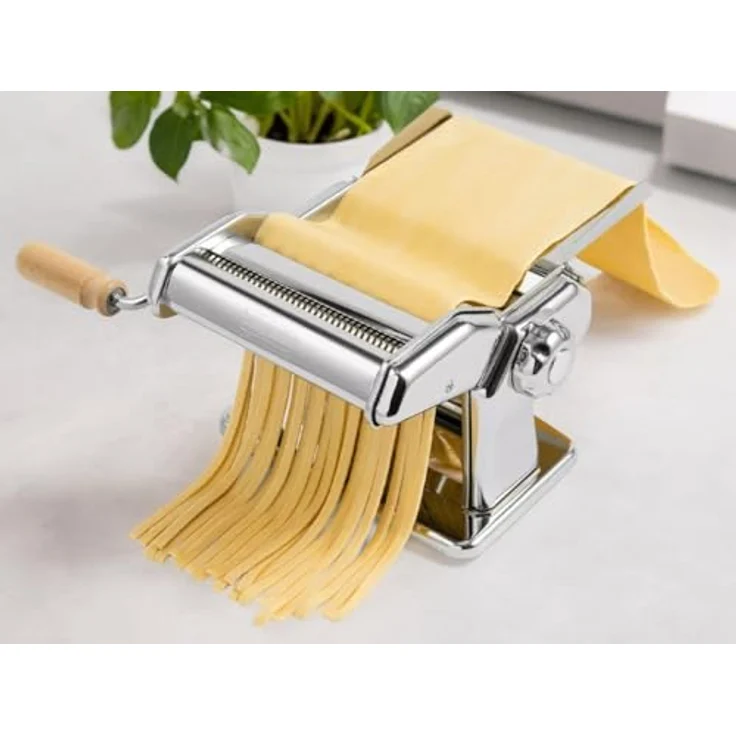Imperia Nudelmaschine DUPLEX IPASTA TAGLIOLINI FETTUCCINE, Edelstahl, silber, Schnittbreiten 2 mm und 6,5 mm – Bild 3