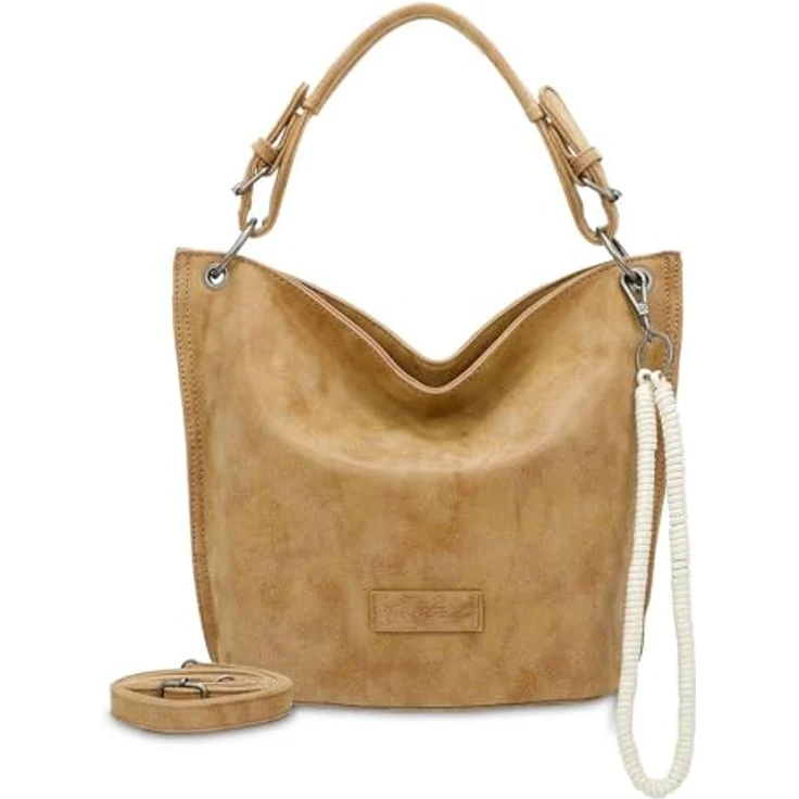 Fritzi aus Preußen Fritzi31N Vintage Schultertasche 26 cm, praktische Handtasche in Beige mit ausreichend Stauraum – Bild 1