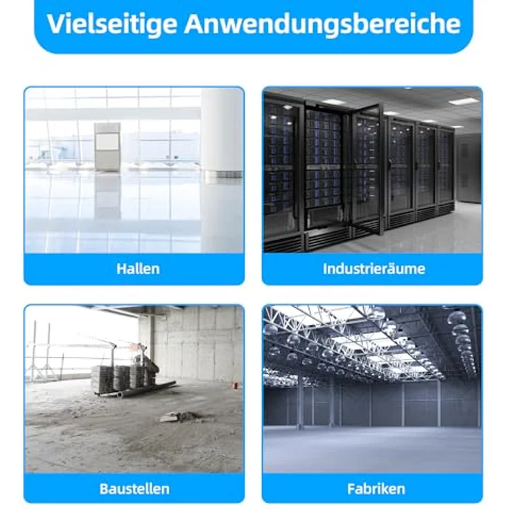 Be Cool Bodenventilator 300W, leistungsstarker Trommelventilator mit 2 Geschwindigkeitsstufen und verstellbarer Neigung, mobil mit Rollen – Bild 5