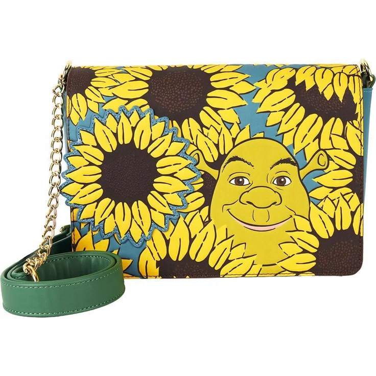 Loungefly Shrek Spring Vibes, Handtasche aus PU-Leder mit verstellbarem Schultergurt, offiziell lizenziertes Design