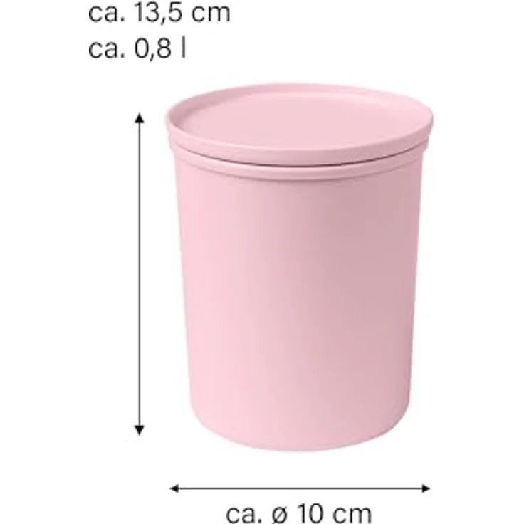 AWAVE Frischhaltedose rund 800 ml, luftdicht, rosé, aus recycelten PET-Flaschen, Mehrweg, lebensmitteltauglich – Bild 4