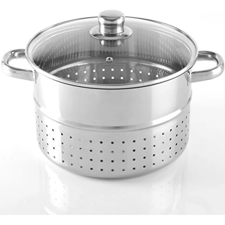Gräfenstayn Dampfentsafter Edelstahl 15L, spülmaschinengeeignet, rostfrei 18/10, mit 2 Silikon-Ablaufschläuchen, für alle Herdarten – Bild 2