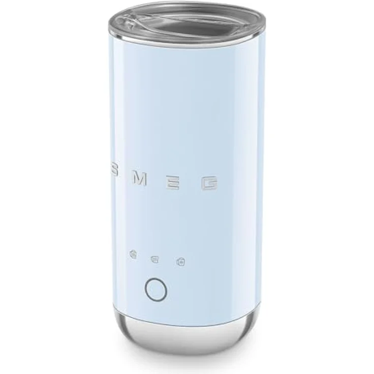 Smeg MFF02PBEU Milchaufschäumer, drei Programme für heiße und kalte Milch, Pastellblau – Bild 3