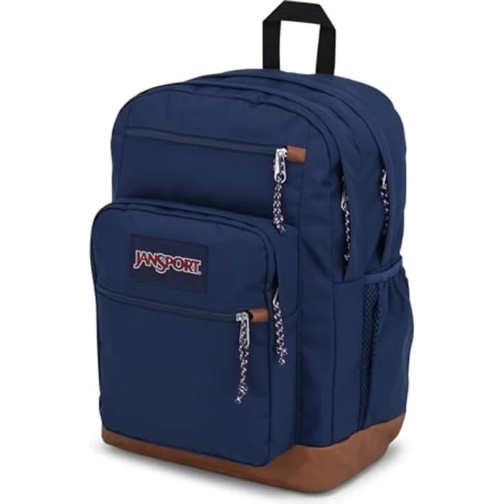 Jansport Cool Student Freizeitrucksack mit 15-Zoll Laptopfach, Kunstlederbesatz, ergonomische Schultergurte, schwarz – Bild 7