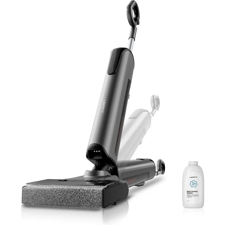 UWANT D700 Stielstaubsauger, Nass- und Trockensauger mit 20KPa Saugleistung, 180° Flachdesign, KI-Selbstreinigung, 58 Dezibel, integrierter Wassertank