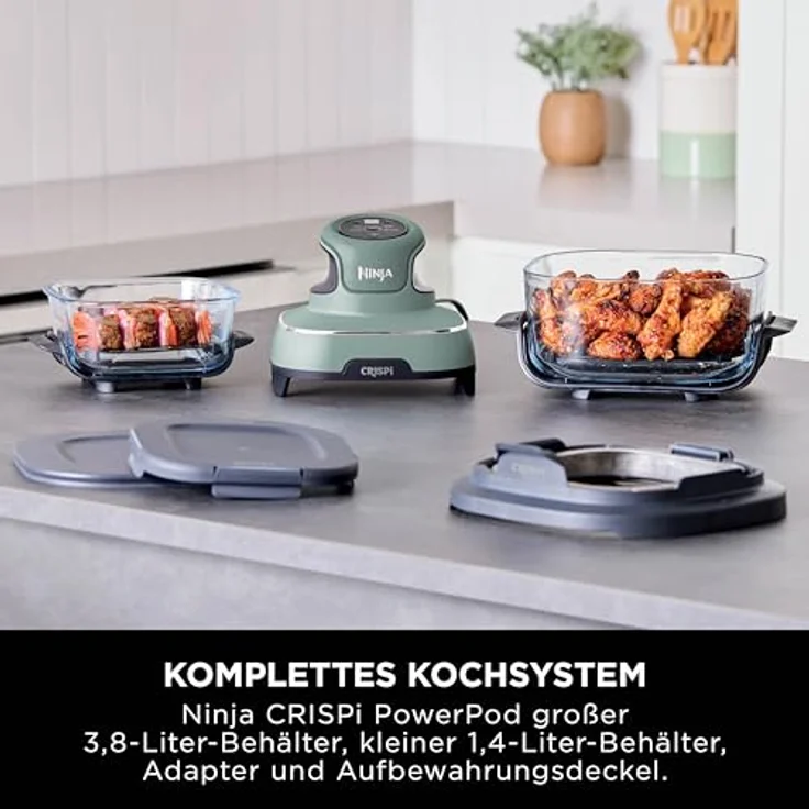 NINJA Fritteuse Crispi FN101EUSG, Heißluftfritteuse mit 3,8 l Fassungsvermögen und LCD-Display, 4 einstellbaren Programmen, Timer-Funktion – Bild 4