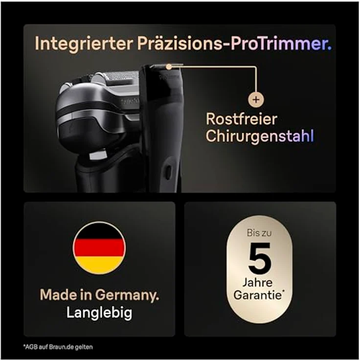 Braun Series 9 PRO+ Rasierapparat, 5 Scherelemente, wasserfest, 60 Minuten Akkulaufzeit, inkl. 6-in-1 SmartCare Center und Reiseetui – Bild 5