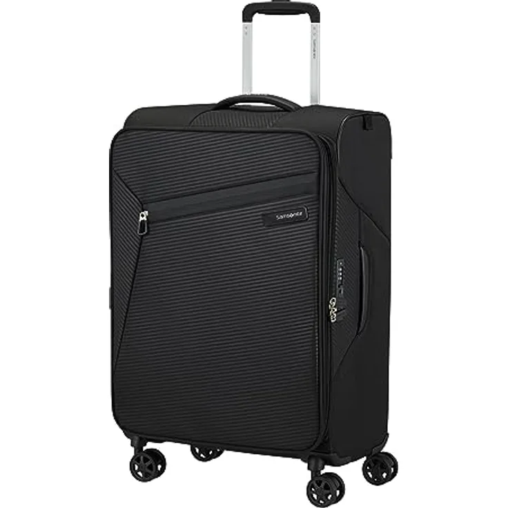 Samsonite Litebeam - Spinner M, Erweiterbar Koffer, 66 cm, 67/73 L, Schwarz (Black)