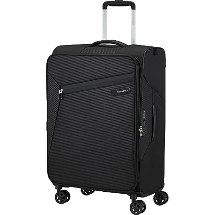 Samsonite Litebeam - Spinner M, Erweiterbar Koffer, 66 cm, 67/73 L, Schwarz (Black) – Bild 1