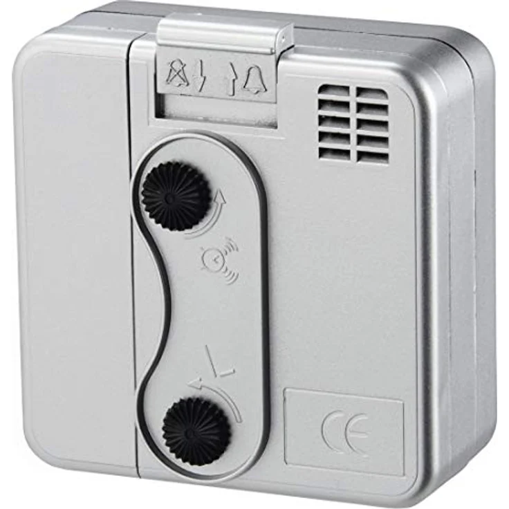Hama A50, analoger Wecker inkl. Batterie, batteriebetriebener Reisewecker mit schnellem Alarm, Schlummerfunktion und fluoreszierenden Zeigern, Silber – Bild 2