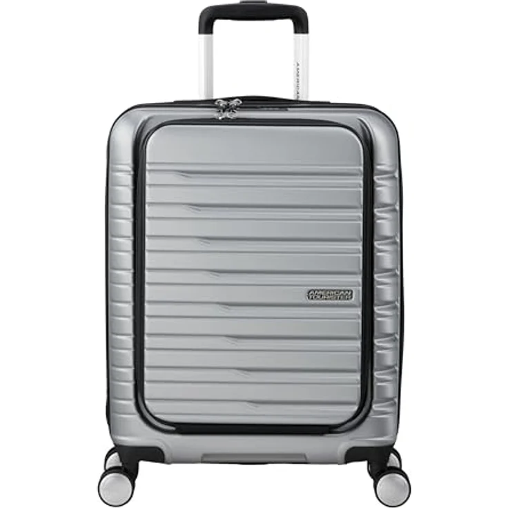 American Tourister Flashline - Spinner S, Handgepäck mit Frontlader, 55 cm, 34 L, Silber (Sky Silver) – Bild 2