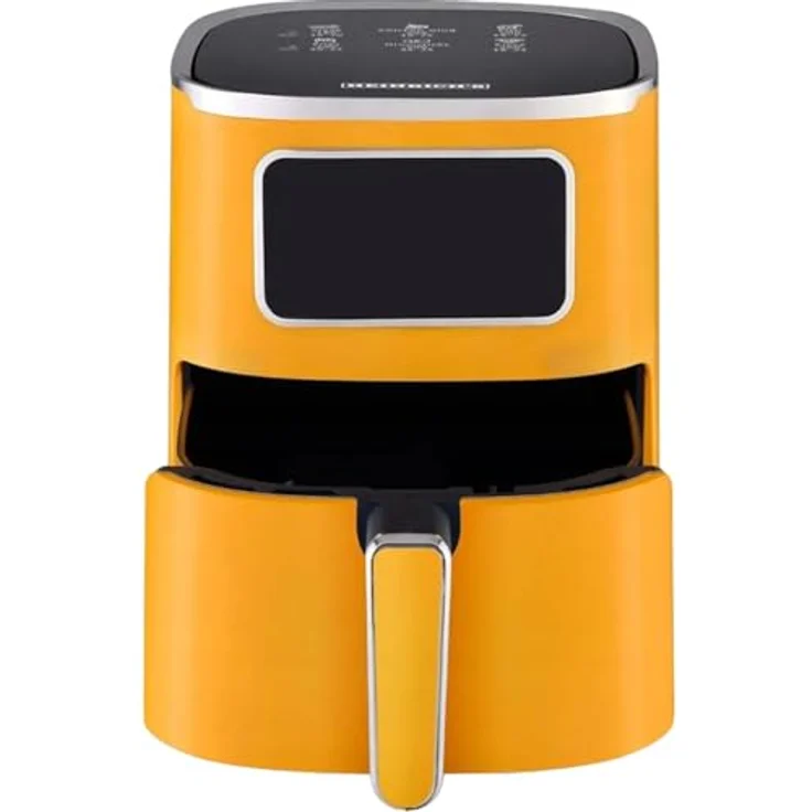 Heinrich's HFR 8216 Heißluftfritteuse Gelb 1450 W 5 L mit Timer und Backfunktion – Bild 2
