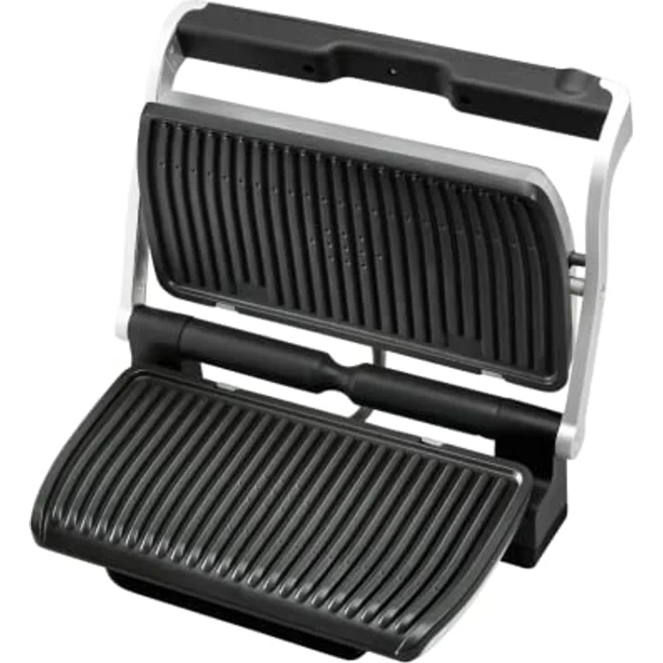 Tefal GC7228 OptiGrill+ XL Kontaktgrill, 2000 Watt, 9 automatische Grillprogramme, 40 x 20 cm Grillfläche, Antihaftbeschichtet, inkl. OptiMal International Rezeptbuch, schwarz – Bild 4