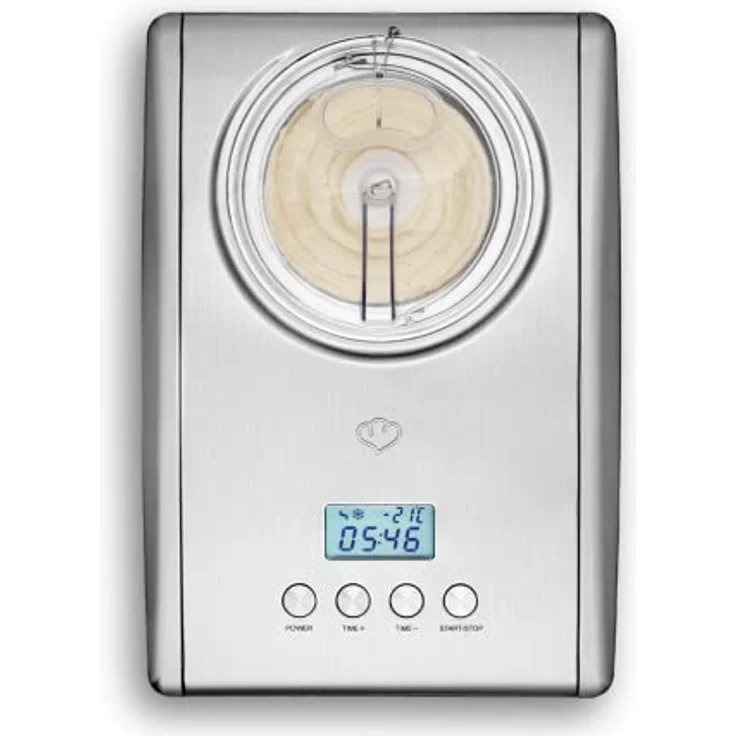 Springlane Eismaschine mit Kompressor Emma, inkl. Rezeptheft, 1,5 l, 150 W, Silber + Zusatzbehälter Edelstahl – Bild 5