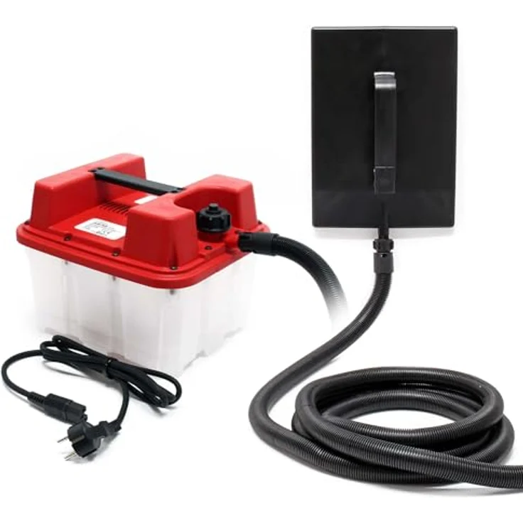 Wiltec Dampf Tapetenablöser, Dampfreiniger mit 2200 Watt Leistung, 4,5 Liter Wassertank, Weiss-Rot – Bild 1