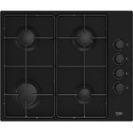 Beko HIGG 64123 SB, Kochfeld, Schwarz - 60 cm, 2900 W Große Herdplatte, Integriert