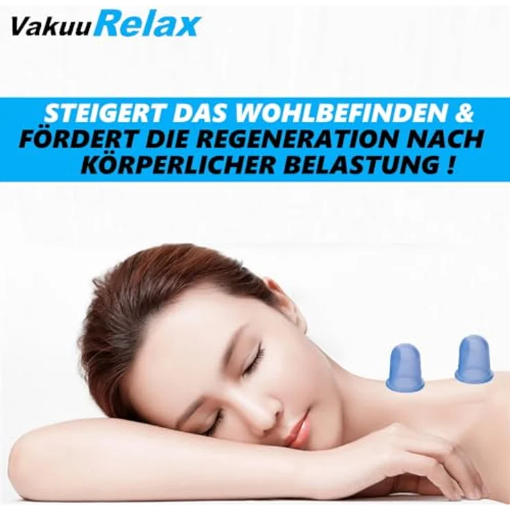 MAVURA Vakuum-Massager VakuuRelax Silikon Schröpfgläser Set - Hautstraffung und Rückenentspannung - Blau [2 Stück] – Bild 5