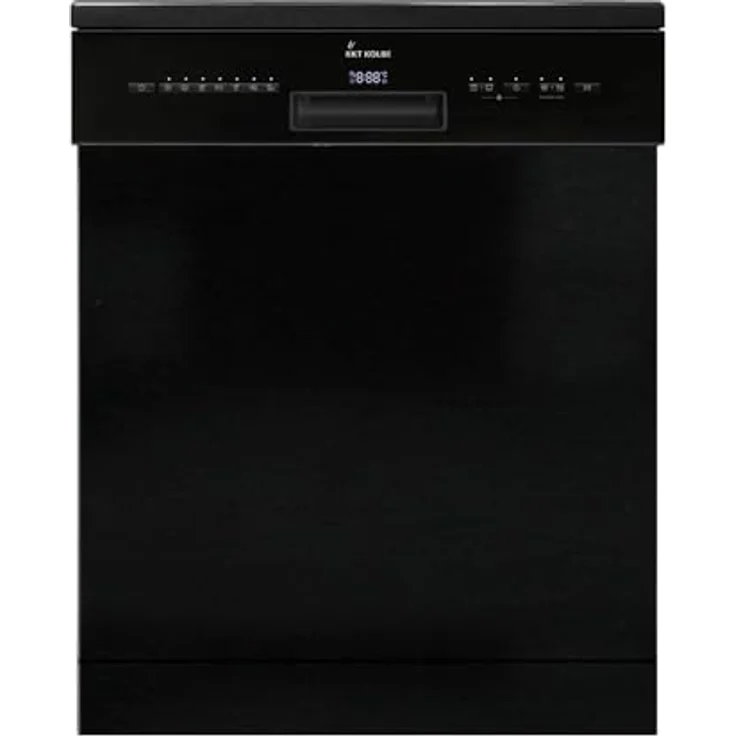 KKT KOLBE DW60FSS, 60 cm Geschirrspüler in Schwarz Silber, freistehend, Unterbaufähig, 14 Maßgedecke, 7 Programme, automatische Türöffnung, Besteckschublade, LED-Beleuchtung, höhenverstellbar – Bild 1