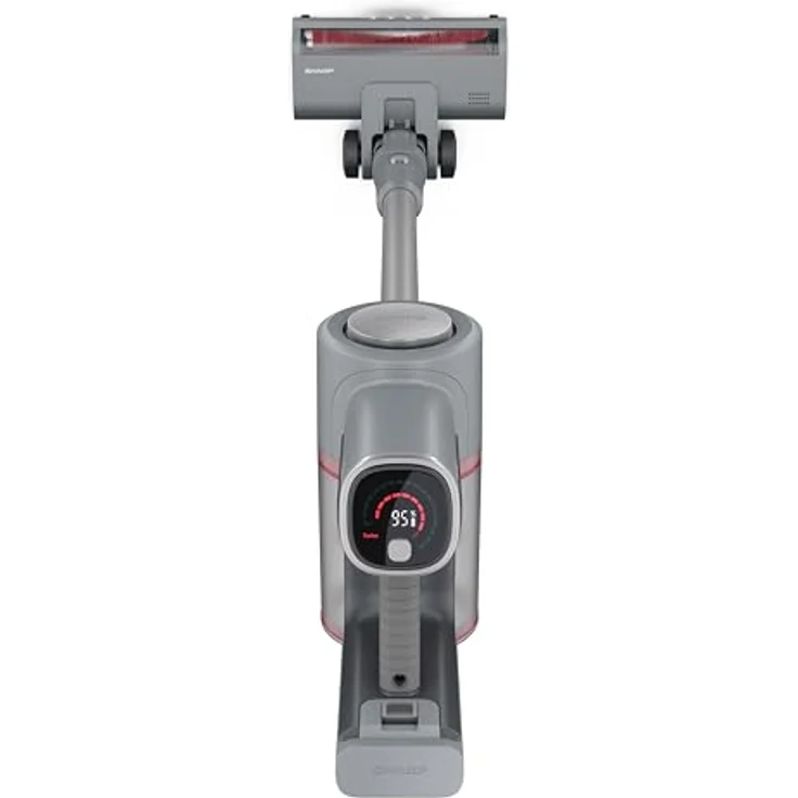 SHARP VC-SV18MMAEU-S Akku Staubsauger, Dual Power Max, kabellos mit 90 Minuten Betriebszeit, 2 austauschbare Akkus, HEPA13-Filter, ideal für Tierhaare, Silber – Bild 3