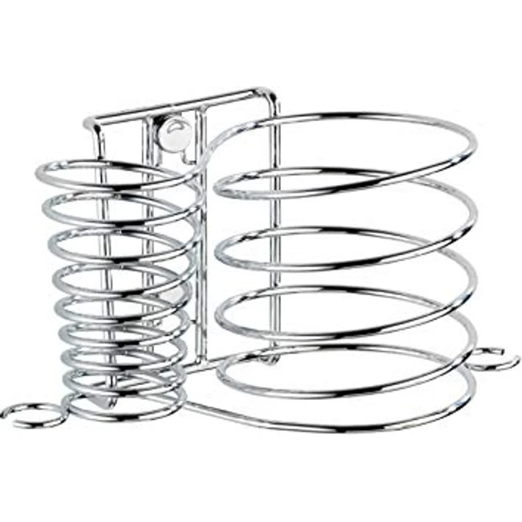 Wenko Haartrockner- und Glätteisenhalter "Milano", eleganter Wandhalter in verchromter Optik, platzsparend und mit Schraubmontage – Bild 1