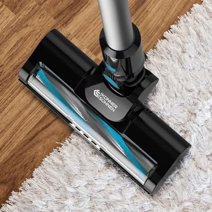 K&S Könner&Söhnen KS VC40 akku staubsauger | staubsauger beutellos mit 25000 Pa/300 W | handstaubsauger akku | bis zu 45 Min Laufzeit | Staubsauger kabellos mit Fugendüse & Staubbürste | Beleuchtung – Bild 3