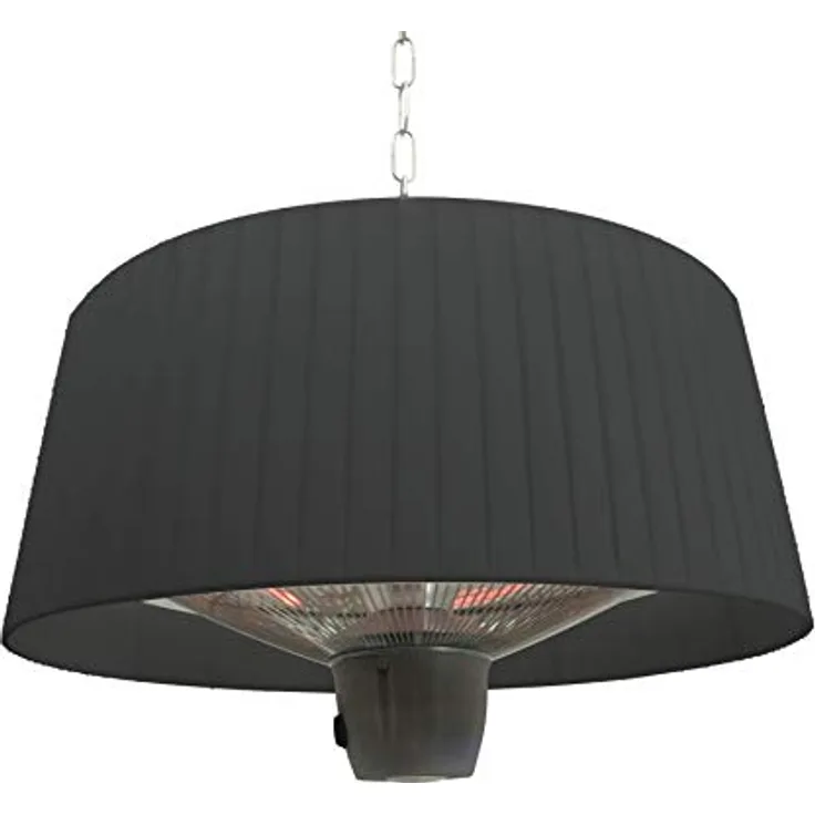 Elektrische Terrassen-Decken-Lampe Elektra Infrarotlampe Outdoorheizung Wärmelampe Garten Terrasse Balkon Schwarz Neu Jet-Line Fernbedienung