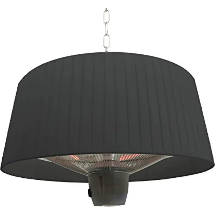Elektrische Terrassen-Decken-Lampe Elektra Infrarotlampe Outdoorheizung Wärmelampe Garten Terrasse Balkon Schwarz Neu Jet-Line Fernbedienung – Bild 1