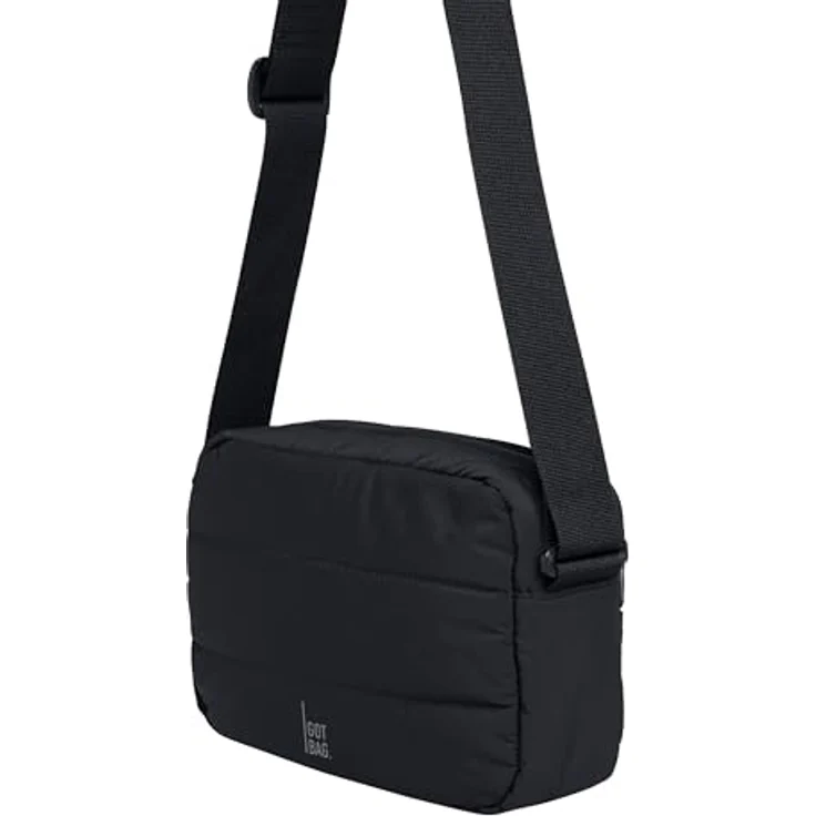 Got Bag Puffer Crossbody Bag BA0251MO-100, Umhängetasche aus recycelten Materialien, schwarz, 2,4l, wasserabweisend – Bild 7