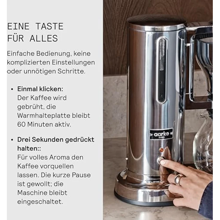 Aarke Coffee Maker, Filterkaffeemaschine von Aarke, Stainless Steel  – Bild 6