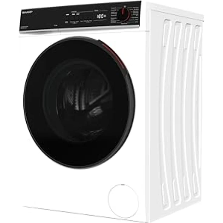SHARP Waschmaschine ES-WNFB814CWDA-DE, 8 kg, Energieeffizienzklasse A, 1400 U/min, Inverter Motor, AquaStop, Dampffunktion, WiFi-Steuerung, Super Silent, Weiß – Bild 4