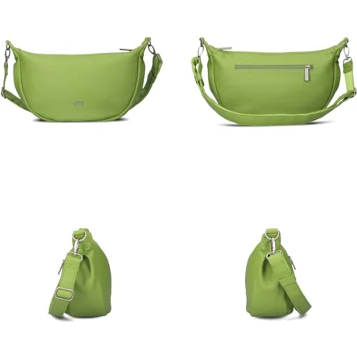 Zwei Rucksack Mademoiselle M70, Umhängetasche aus Kunstleder, grün, 34 x 11 x 20 cm – Bild 3