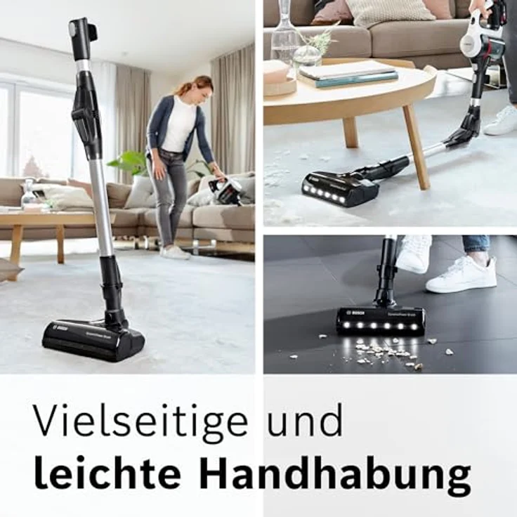 Bosch BSS711W Unlimited Serie 7 Handstaubsauger, 40 min Akkubetrieb, Akkuwechsel-Option, weiß – Bild 4