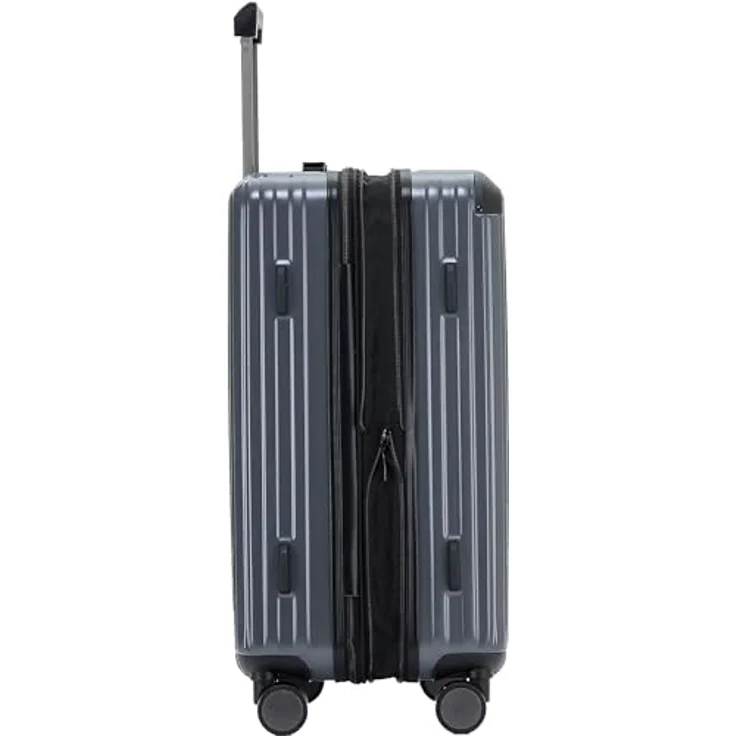 Münicase M816, Großer Koffer mit TSA-Schloss, Hardschale, 76 cm, 128 Liter, grau, 360° Rollen – Bild 3