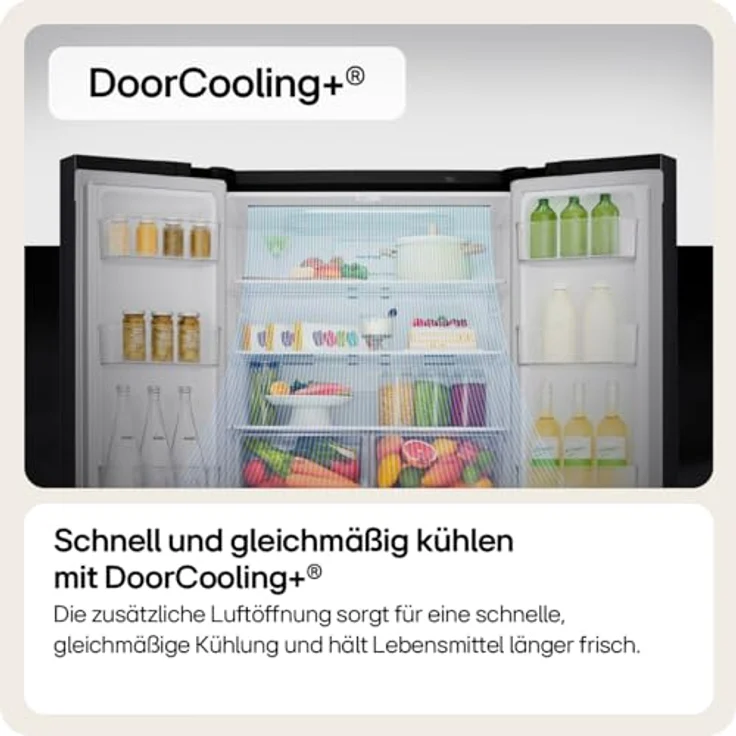 LG GMG960EVEE, Side-by-Side Kühlschrank mit InstaView, DoorCooling+, Craft Ice und UVnano Technologie – Bild 6
