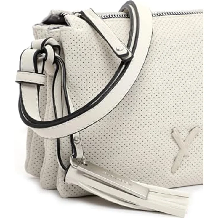 SURI FREY Umhängetasche SFY Romy, für Damen - Vegane Feinsynthetik, Lasercut-Optik, samtig, Uni-Design, Abmessung 21 x 17 x 8 cm, schwarz – Bild 6